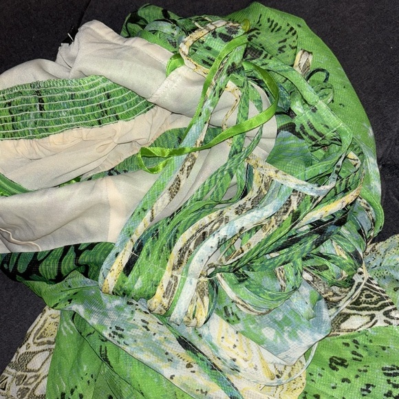 Ark & Co floral Tye dye summer nights bohemian halter neck high low dress Sz M - Picture 11 of 13